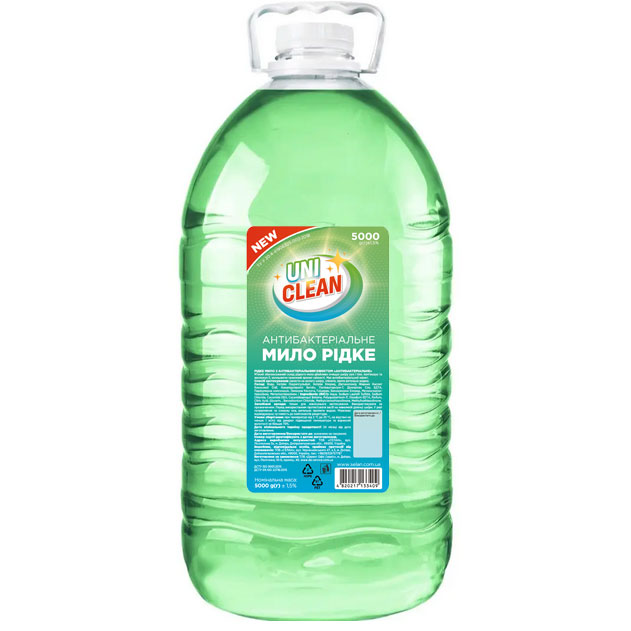 Мило рідке антибактеріальне 5л, UNICLEAN (ПЕТ)